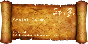Szalai Zalán névjegykártya
